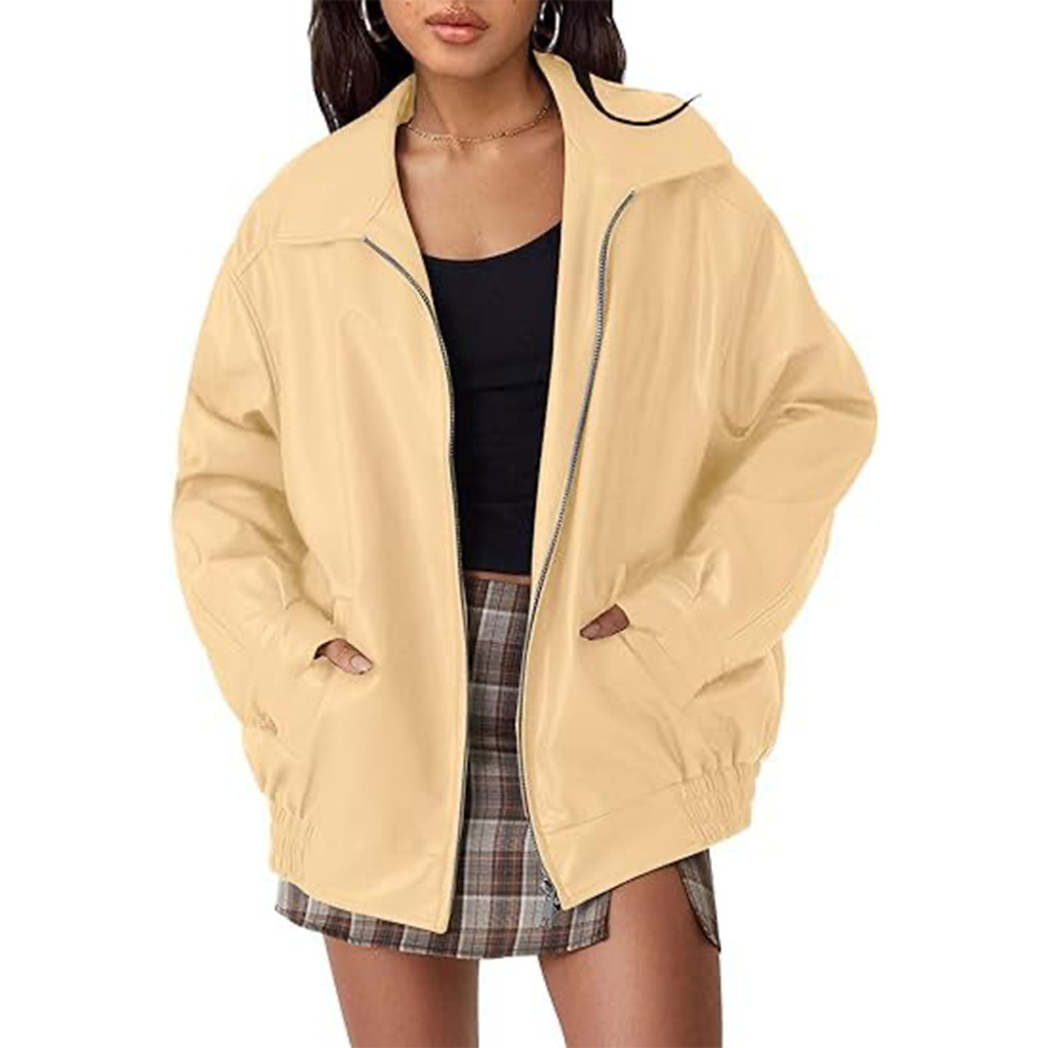 PU Leather Jackets Oversized Faux Motorcycle Plus Size 5