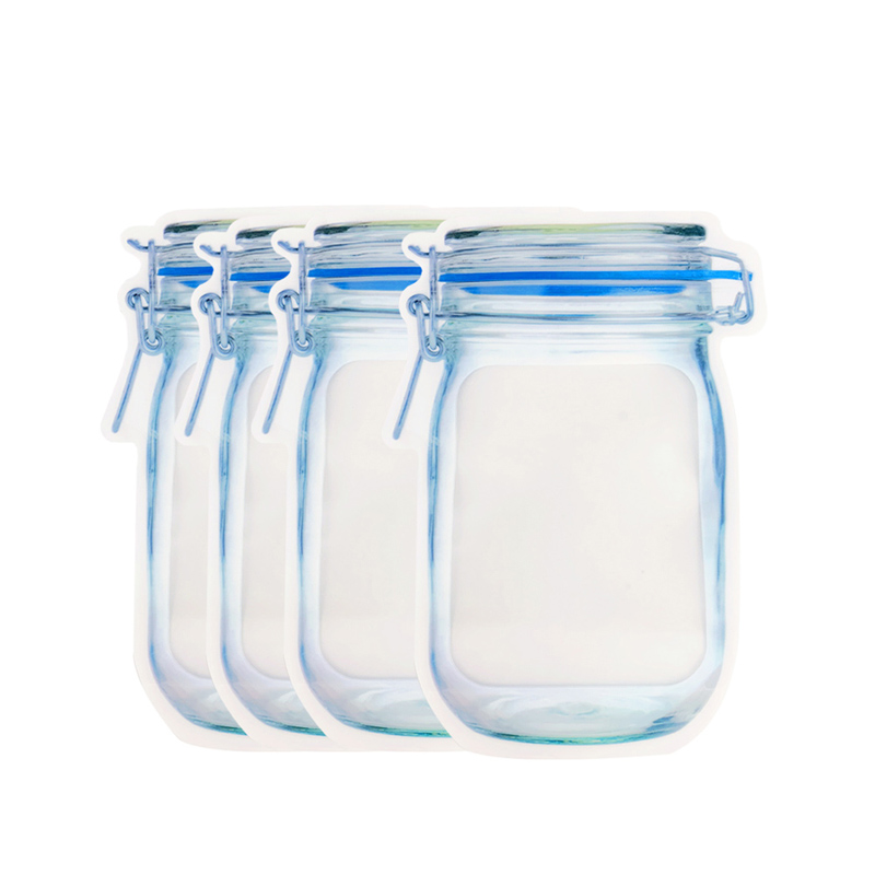 Stand-up Mason Jar Style PE Zipper bag Bottle 2
