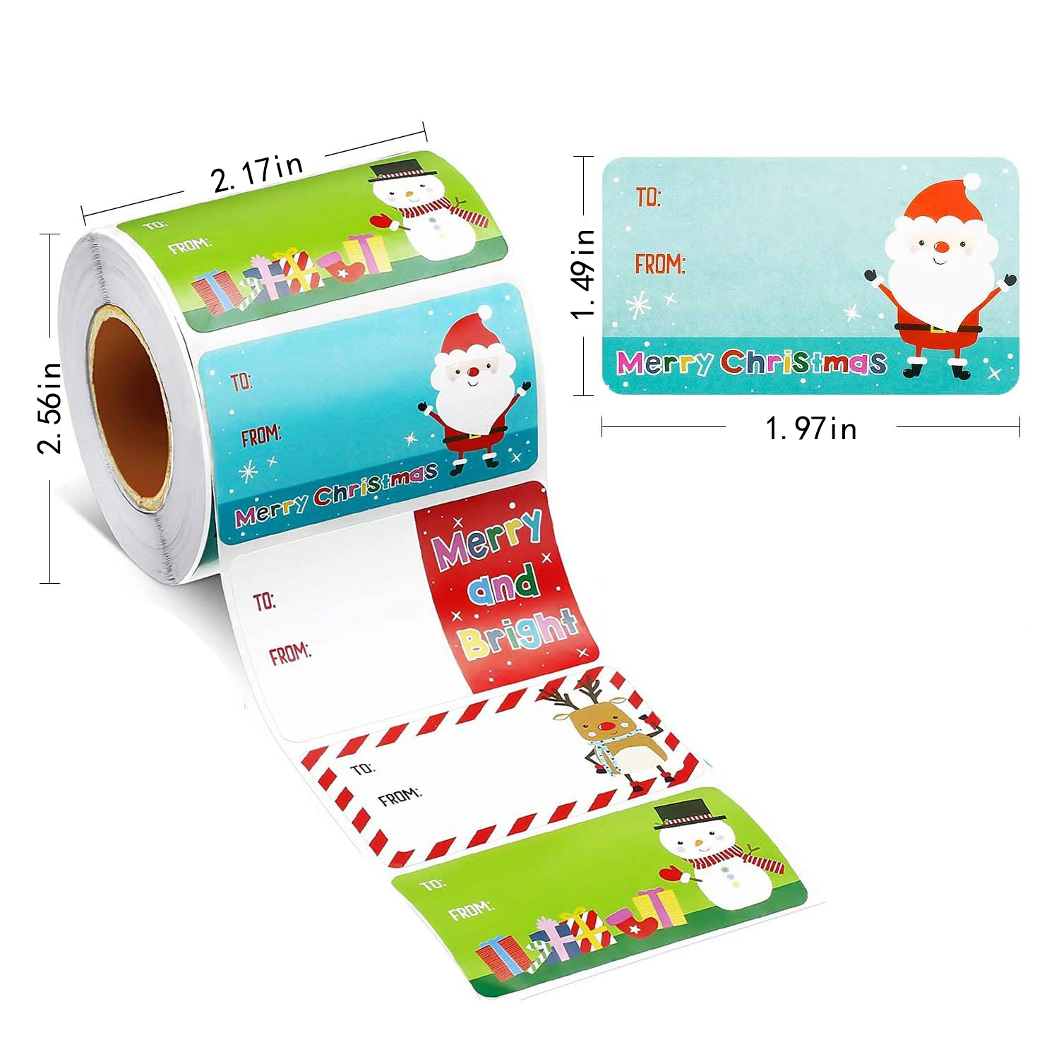 Adhesive Christmas Sticker Roll 6