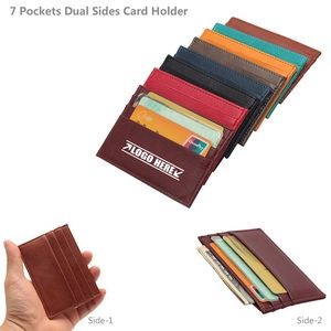 2 Sides Business PU Leather Card Holder With Wallet 5