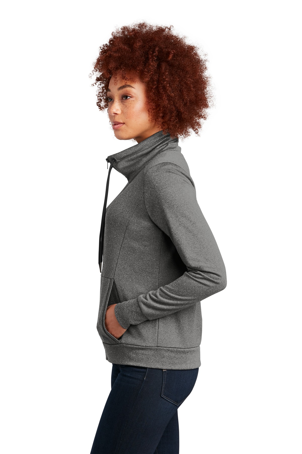 New Era Women's Performance Terry Full-Zip Cowl LNEA530 20