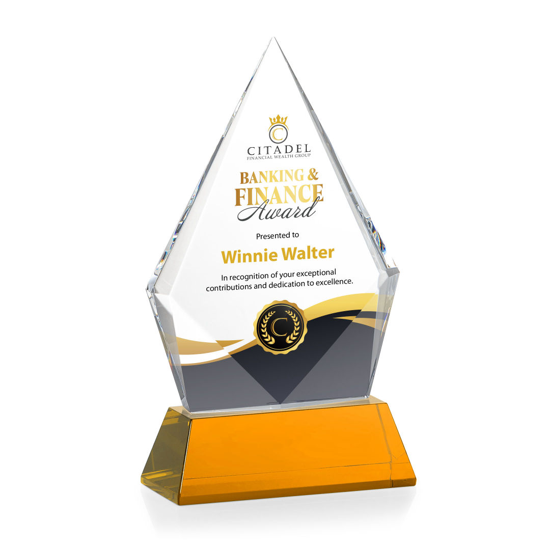 Shelton VividPrint™ Award on Newhaven Base - Amber 4