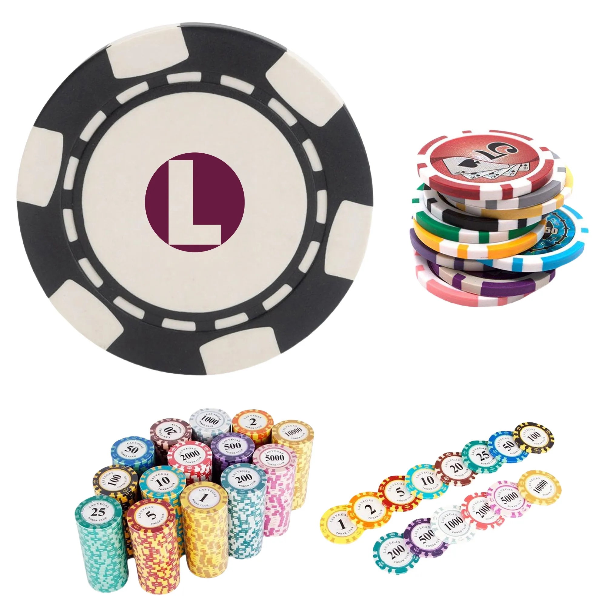 Casino Personal Logo Plastic Poker Chips Sets MOQ100 4