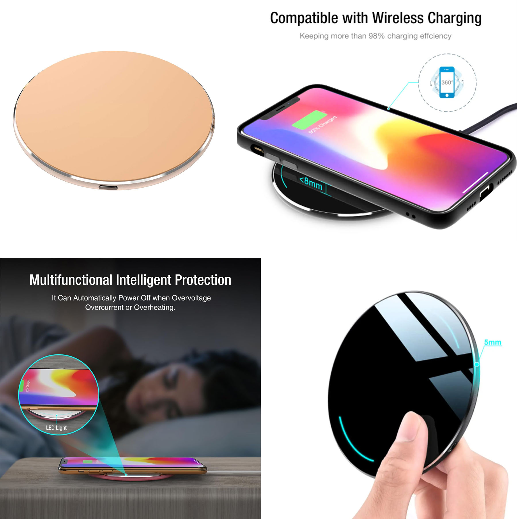 iBank ® Wireless Charger, 15W Charging Pad for iPhone and Galaxy Phones 1