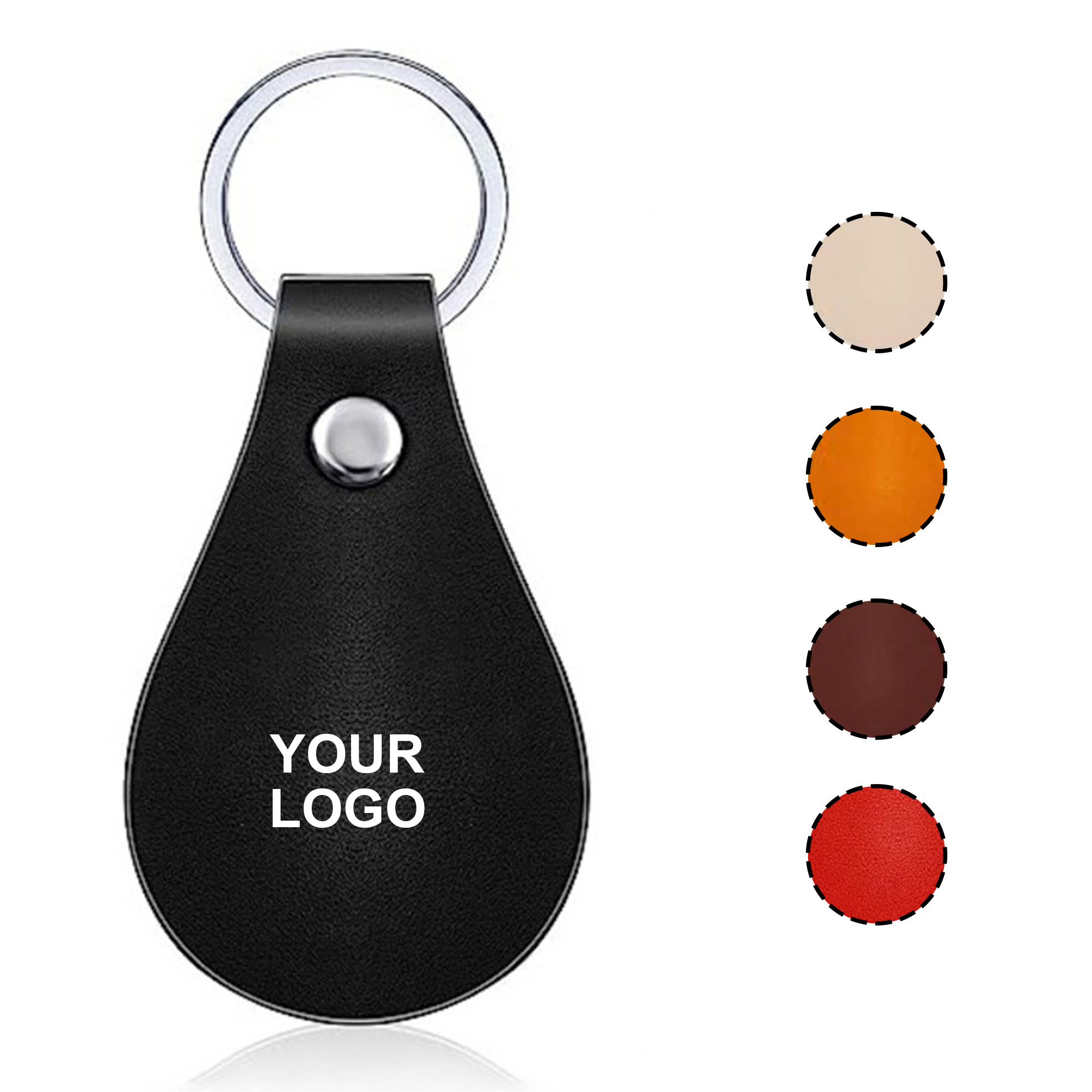 Customizable Logo Gift Accessories Pu Leather Keychain 4