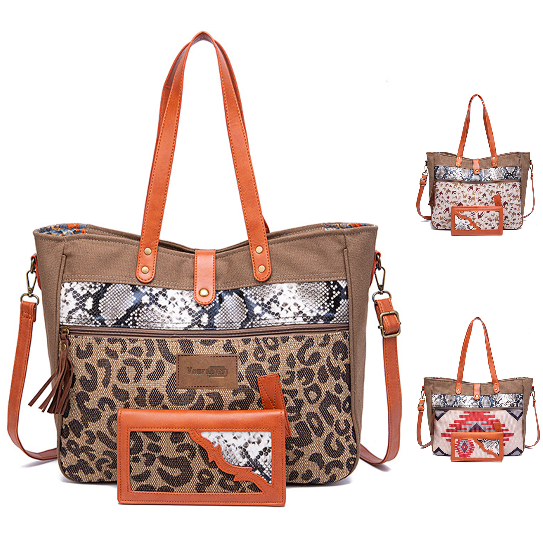 Canvas Cotton and linen hand-to-shoulder computer bag 6