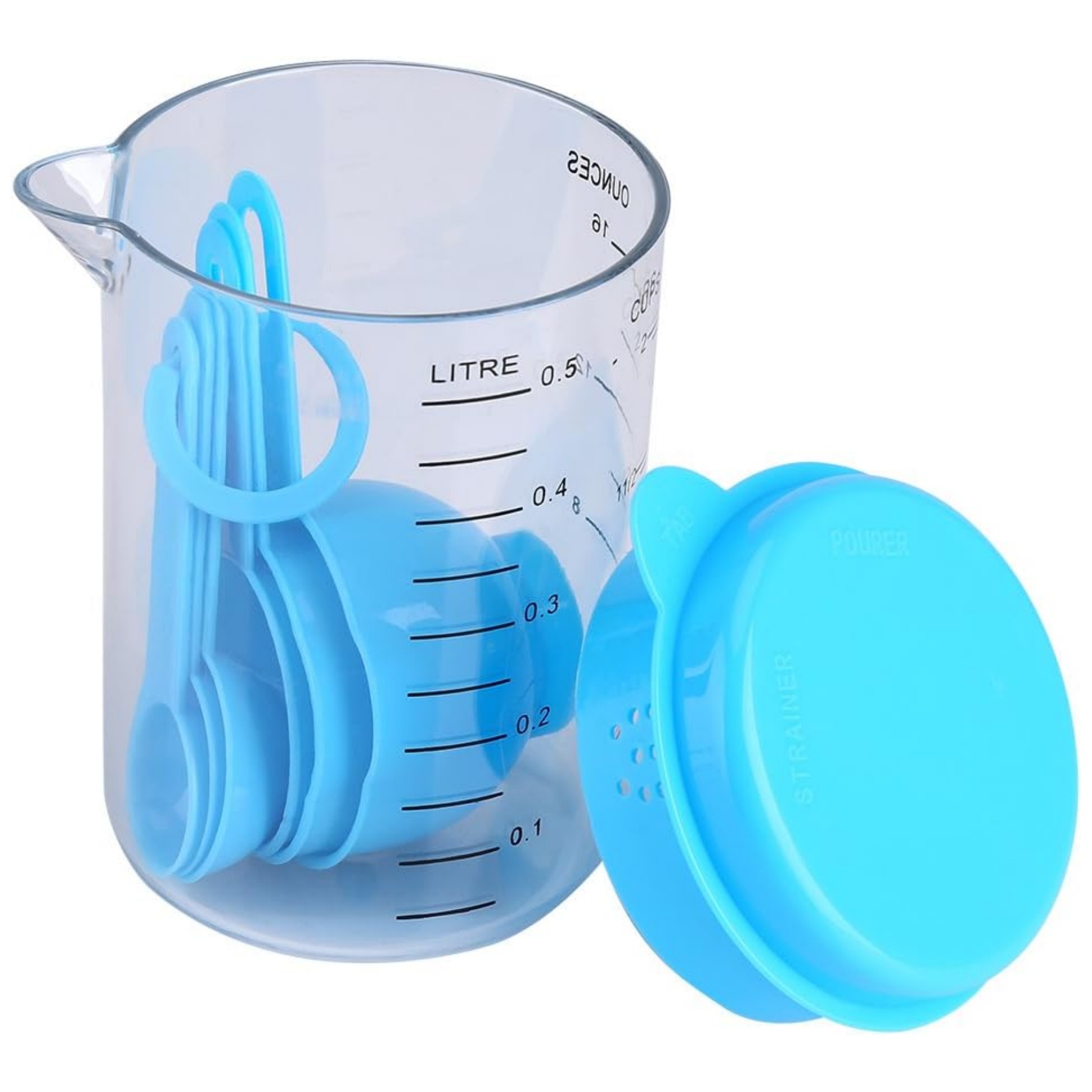 Kitchen Tools Plastic Measuring Spoon and Cup Set 4