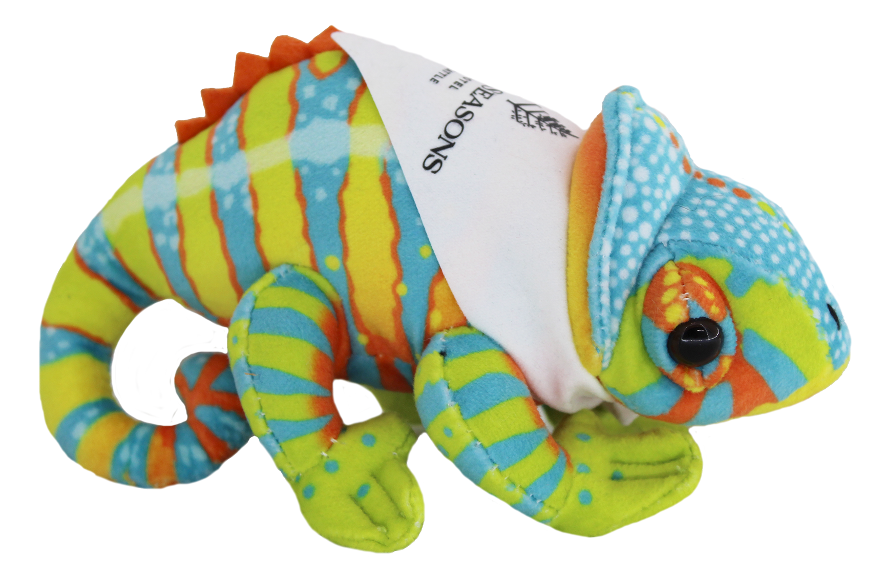 5" Pocketkins Eco Chameleon with bandana and one color imprint 1