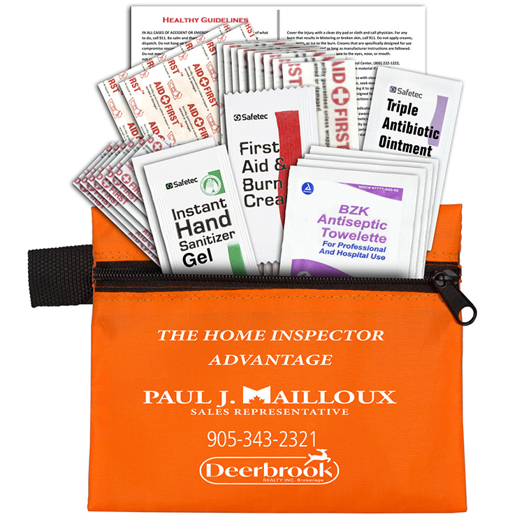 "Zenith" 27 Piece First Aid Kit in Zipper Pouch 8