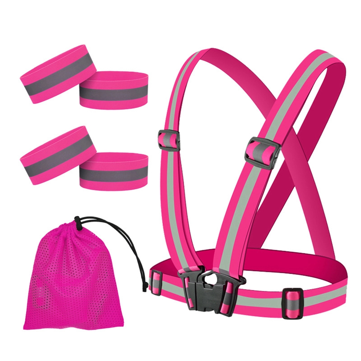 1.57In Wide Reflective Vest With Reflector Bands 2