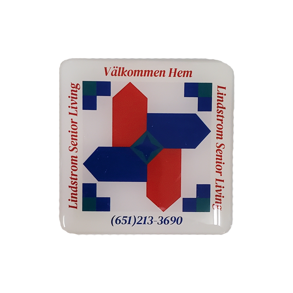 Magnetic Promo / Button / Name Badge with custom shape from 3.1 - 4 Sq. In. 4