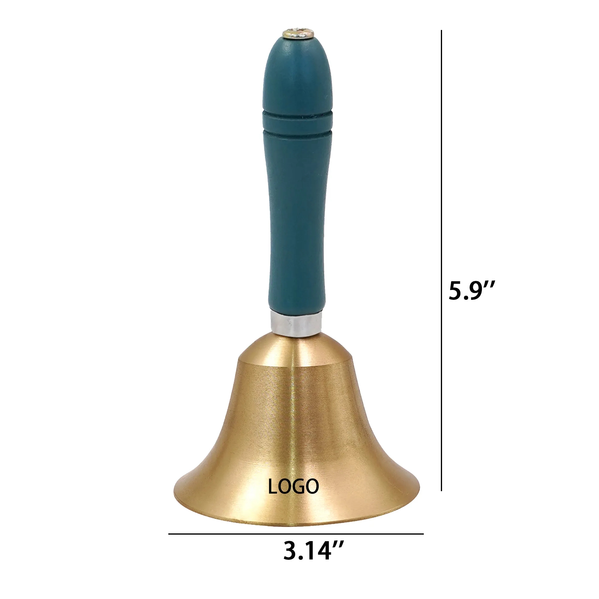 Laser Engraved Brass Hand Bell 3