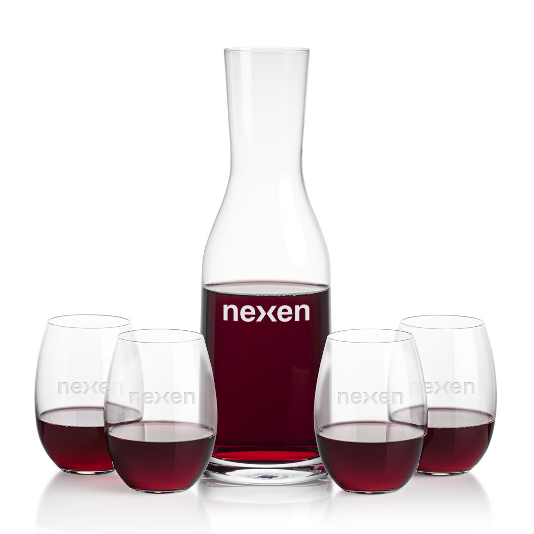 Caldmore Carafe & Carlita Stemless Wine 1