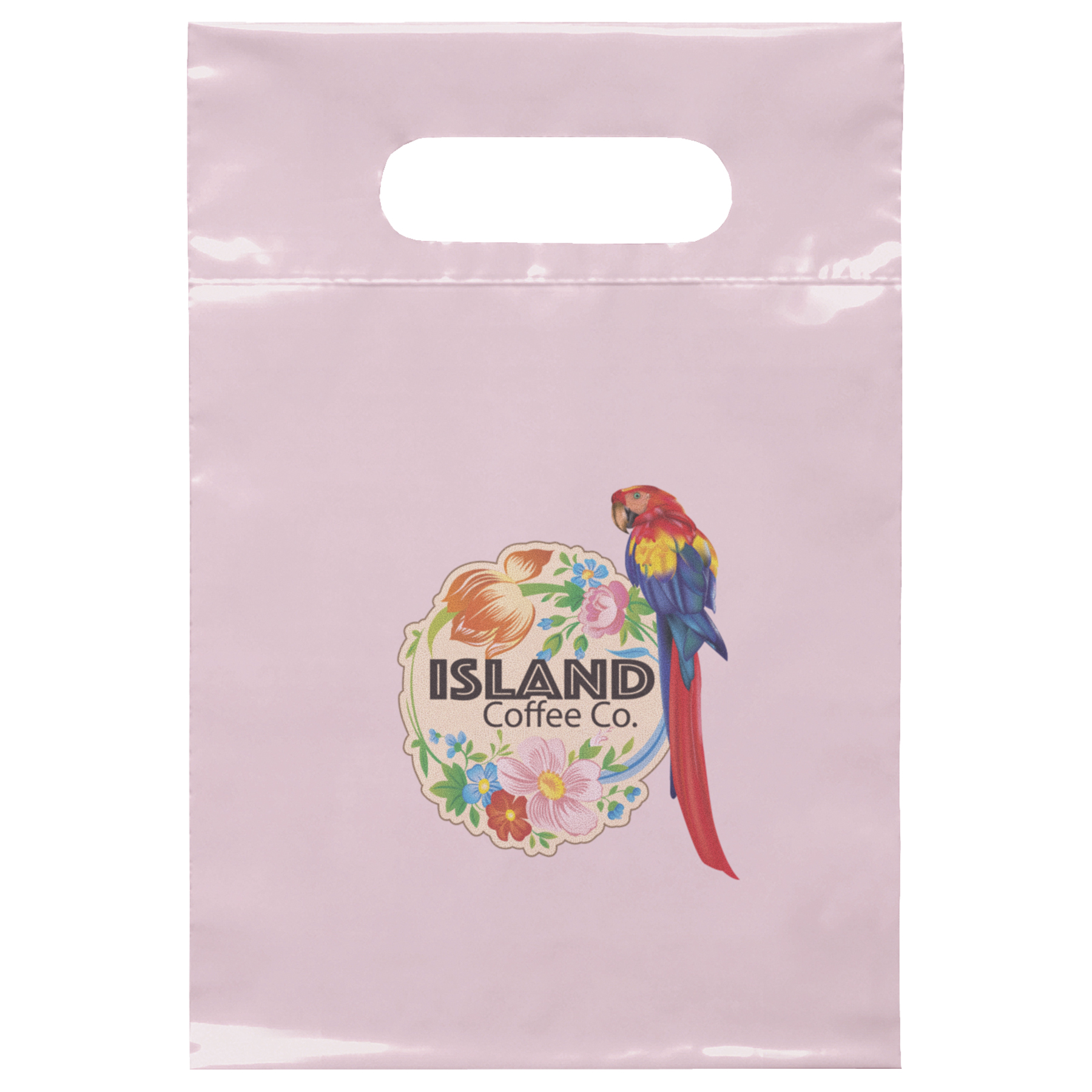 Die Cut Handle Bag - 7W x 10 1/2H - Dynamic Color 12