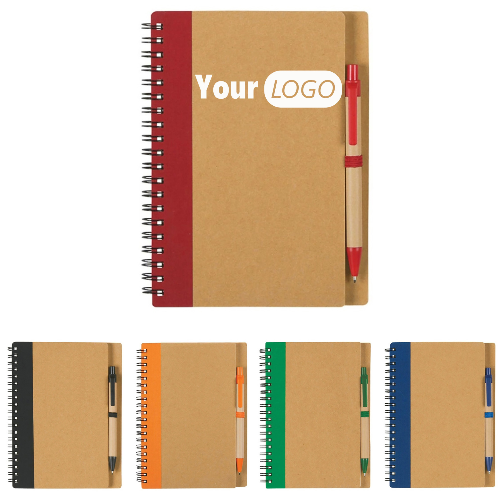 Notebook Made of Kraft Accompanied by a Pen 3