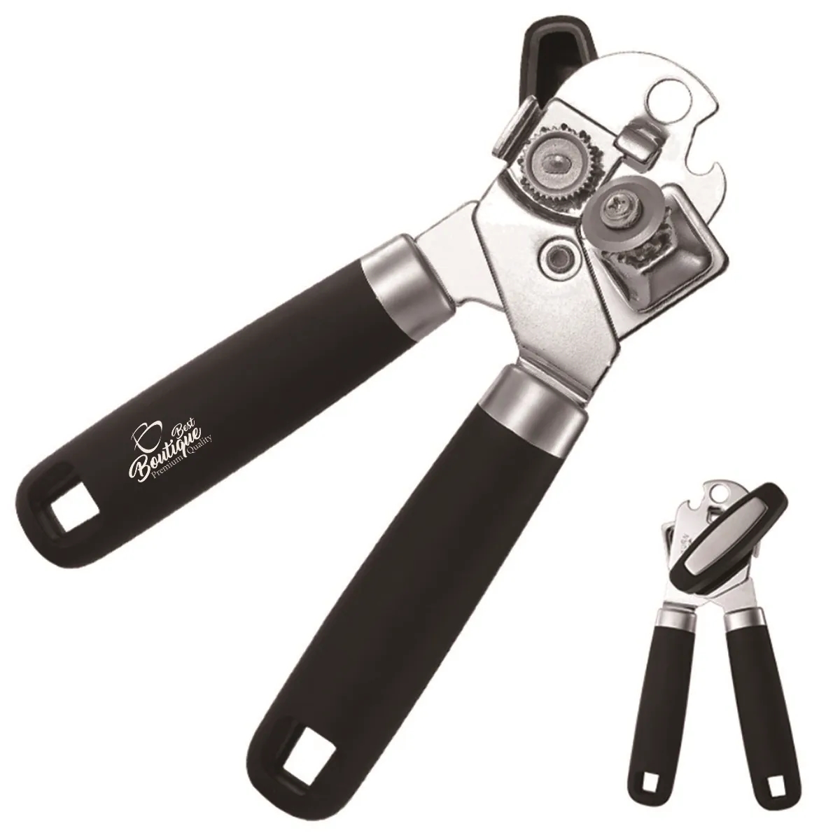 All-in-One Hand Easy Turn Can Opener with Soft Grip Handles 1