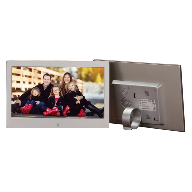 7" LCD Digital Photo Frame W/Brushed Metal Finish 17