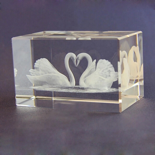 Crystal Swan Cube For Wedding 6