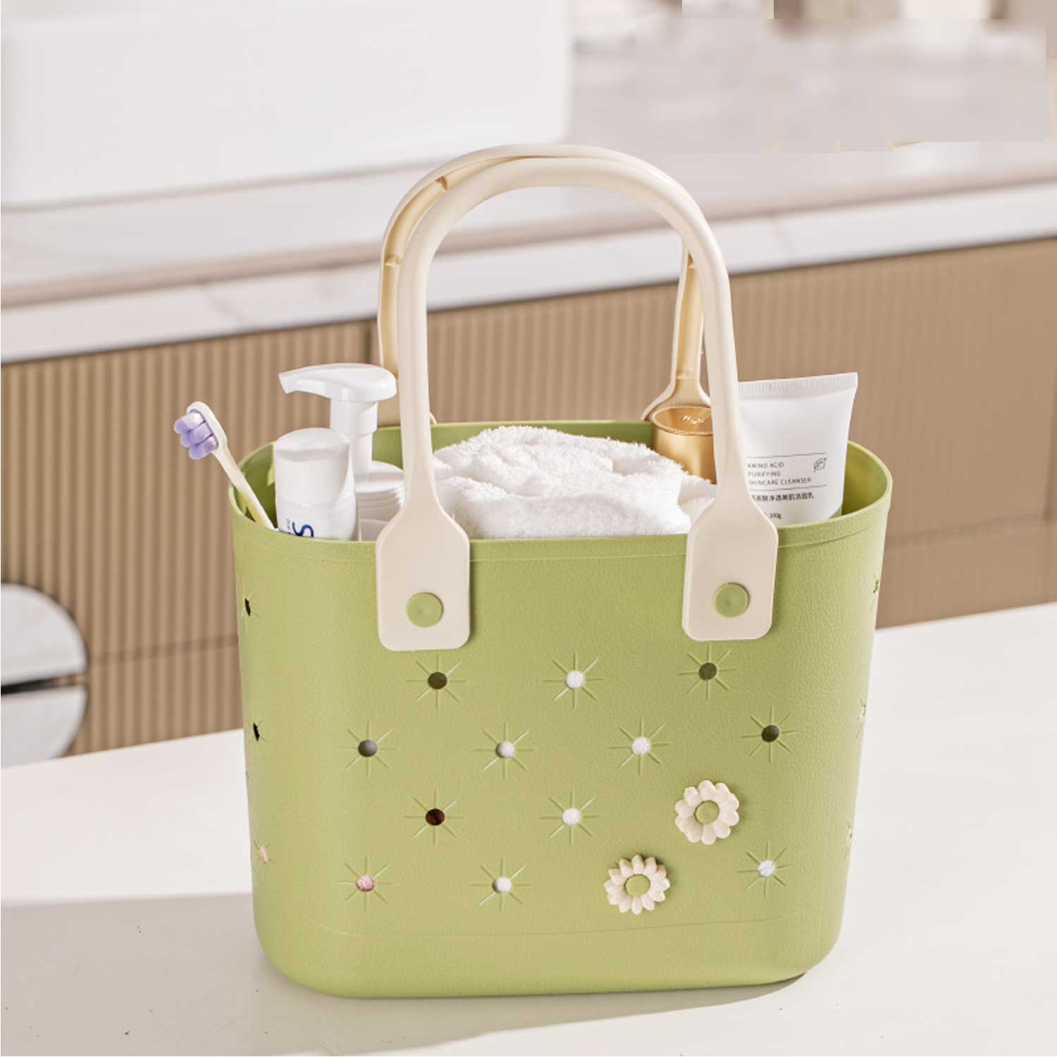 Mesh Shower Caddy - Portable Bathroom Organizer w/ Handle 4
