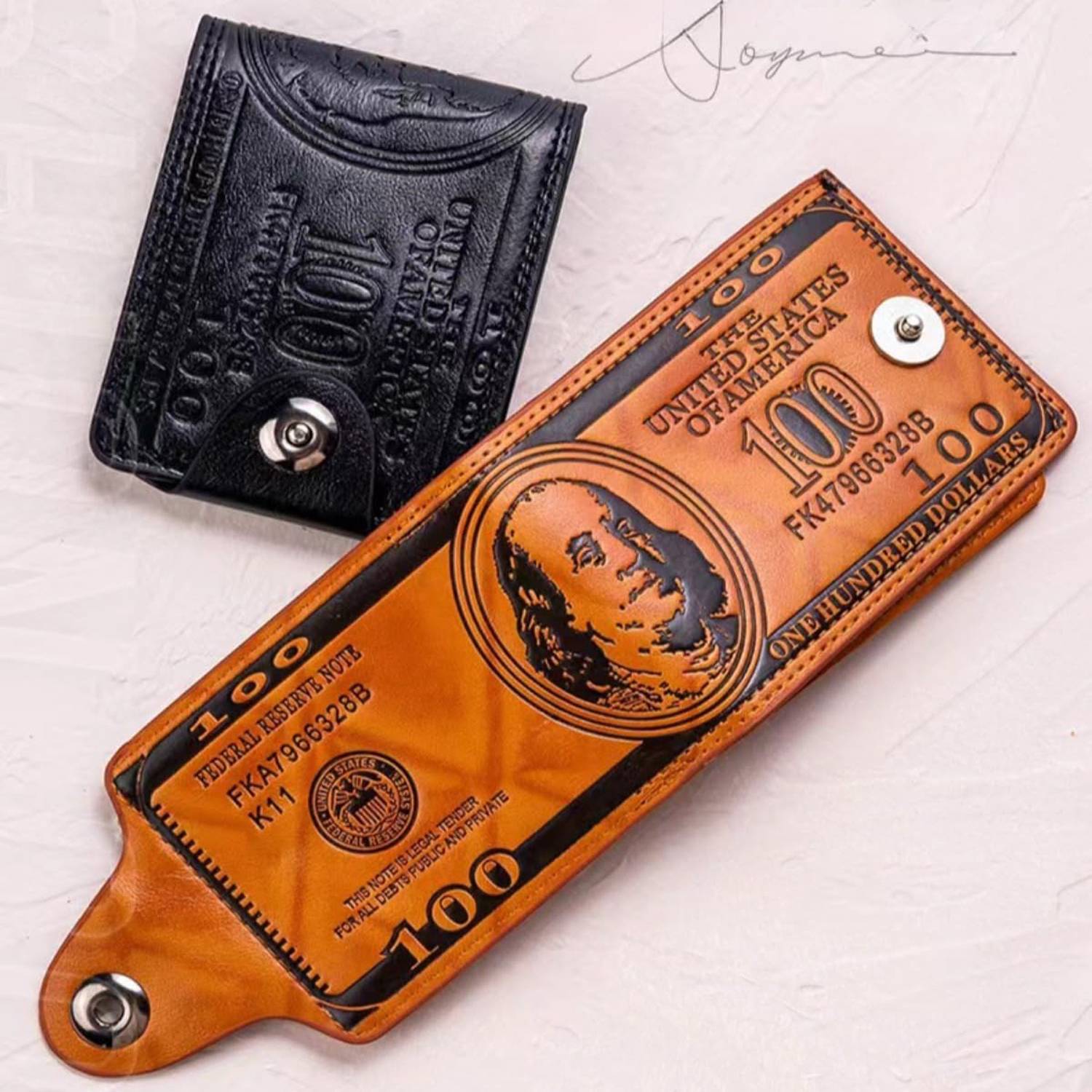 Vintage Business Folding Personalized Magnetic Buckle Wallet 2