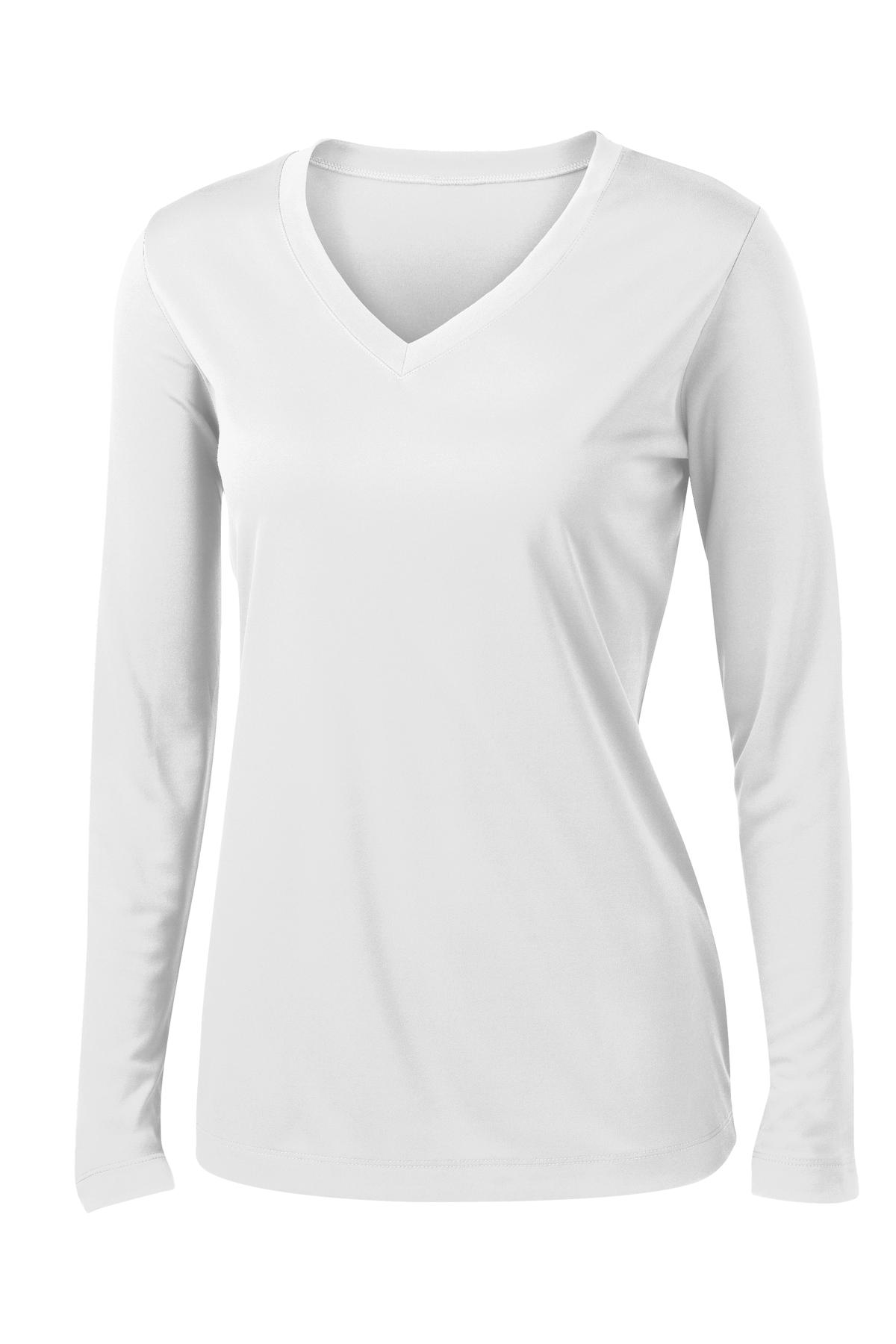 Sport-Tek Women's Long Sleeve PosiCharge Competitor V-Neck Tee. LST353LS 69