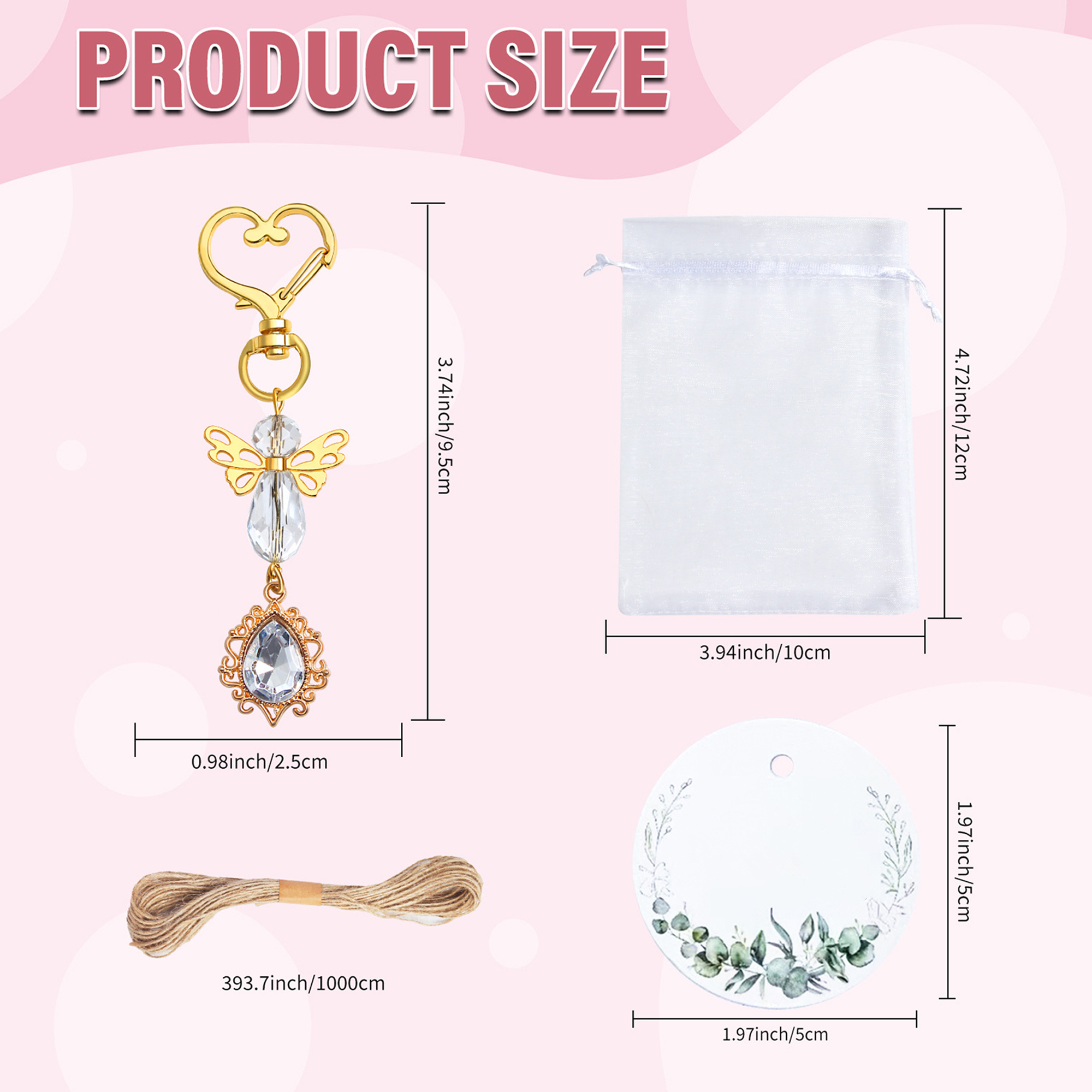 Angel Keychain Gift Set With Tags And Bags 5