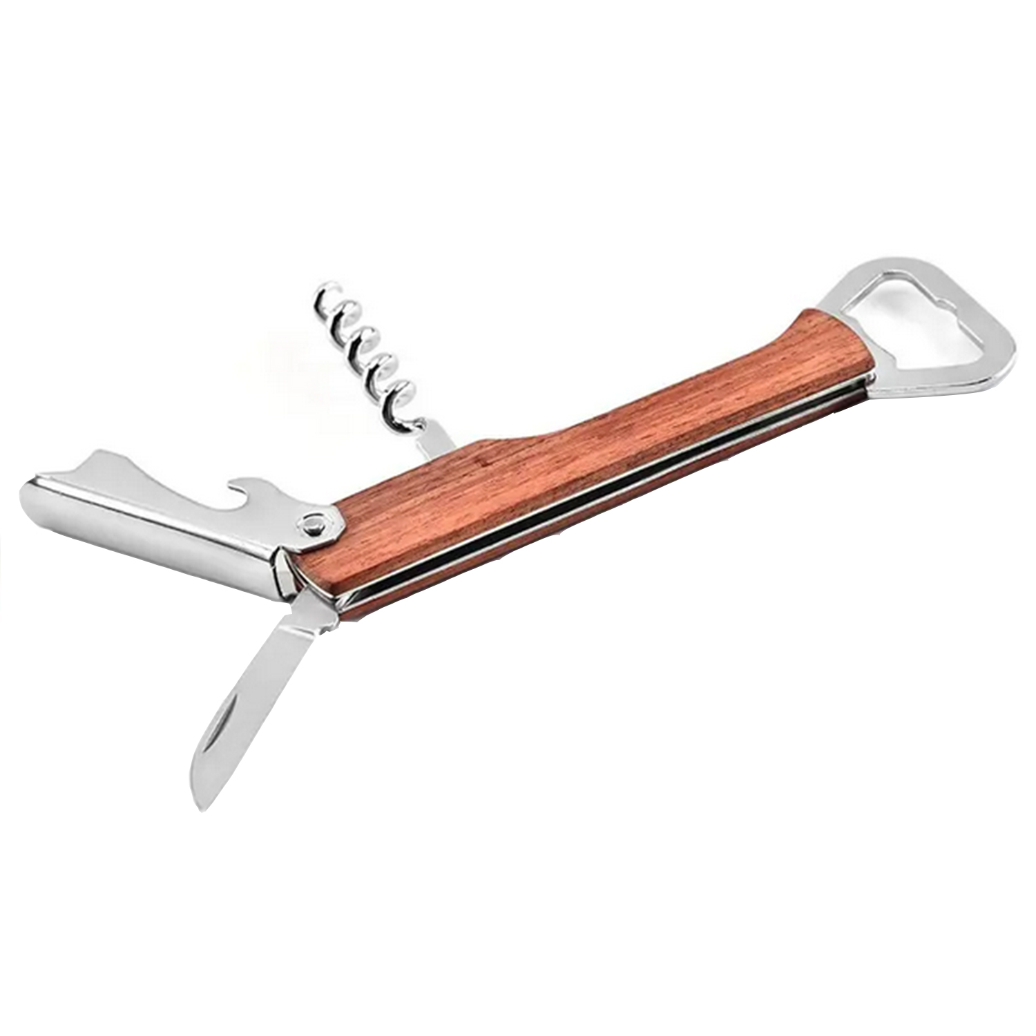 Multi-Function Wooden Corkscrew Bar Tool Opener 4