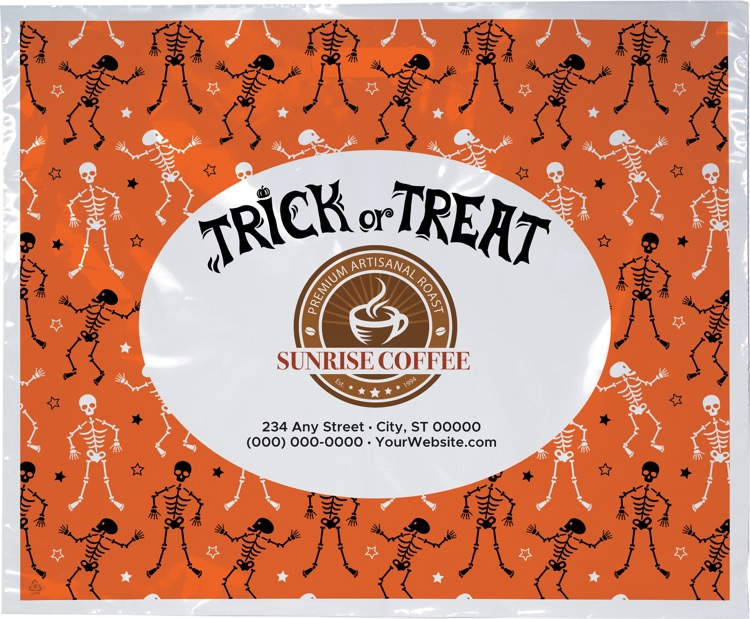 Halloween Scatter Design 2 Plastic Bag (18" x 15")