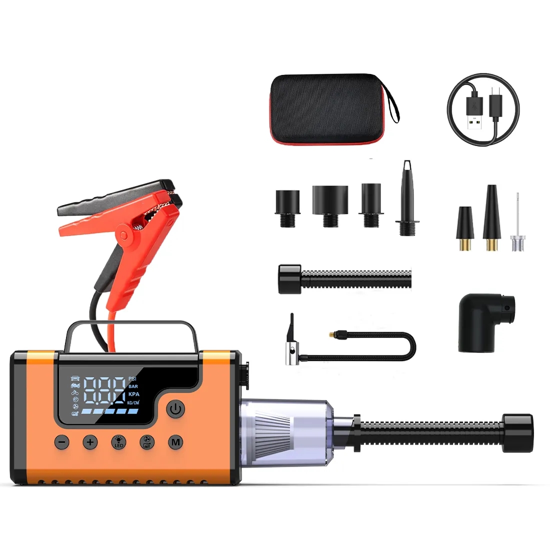 8-in-1 Portable Jump Starter/Air Compressor/Blower/Vacuum 4