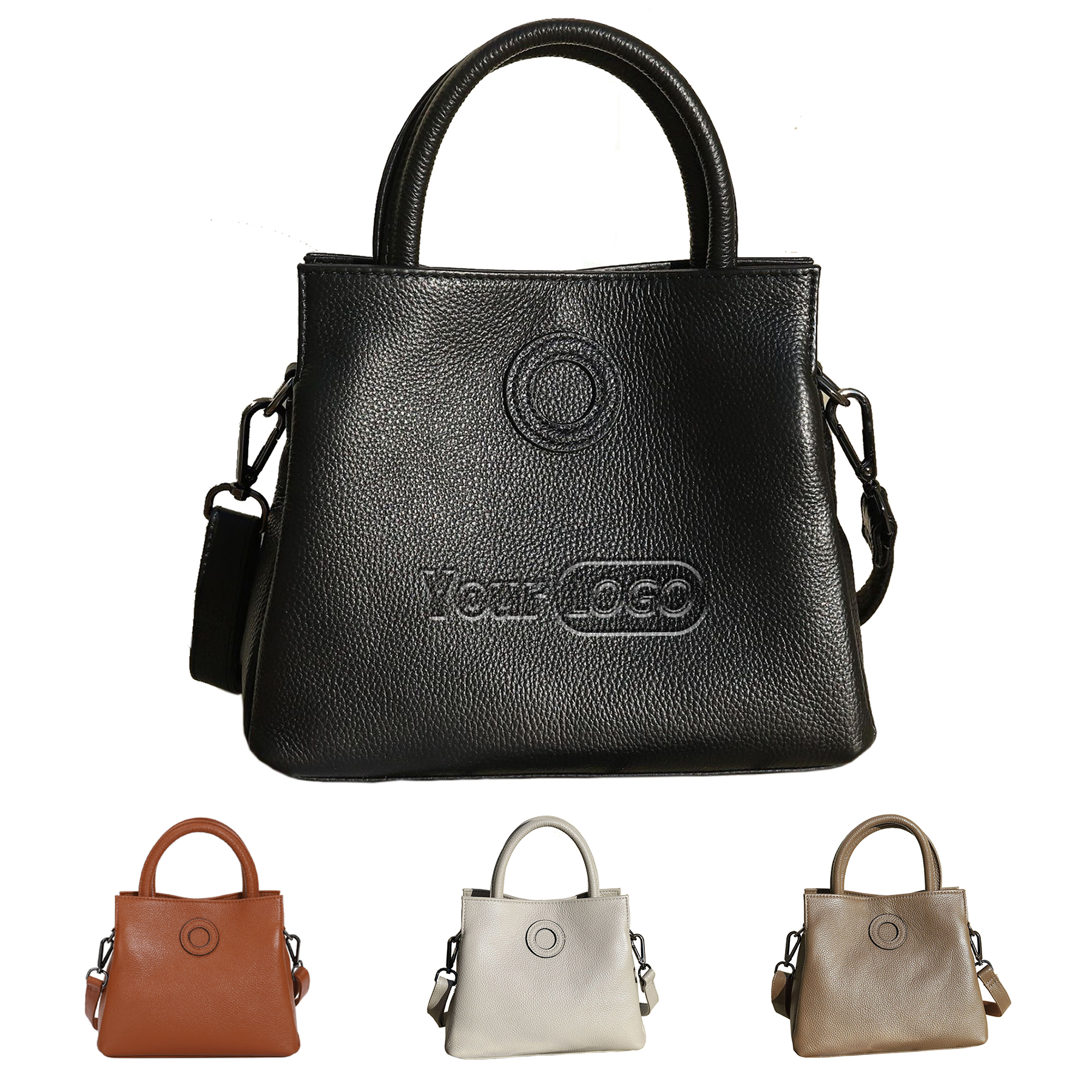 Genuine Leather Simple and large capacity stylish tote bag 1