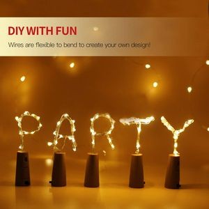 Charming LED Cork String Light Set 20 Colorful Lights 24
