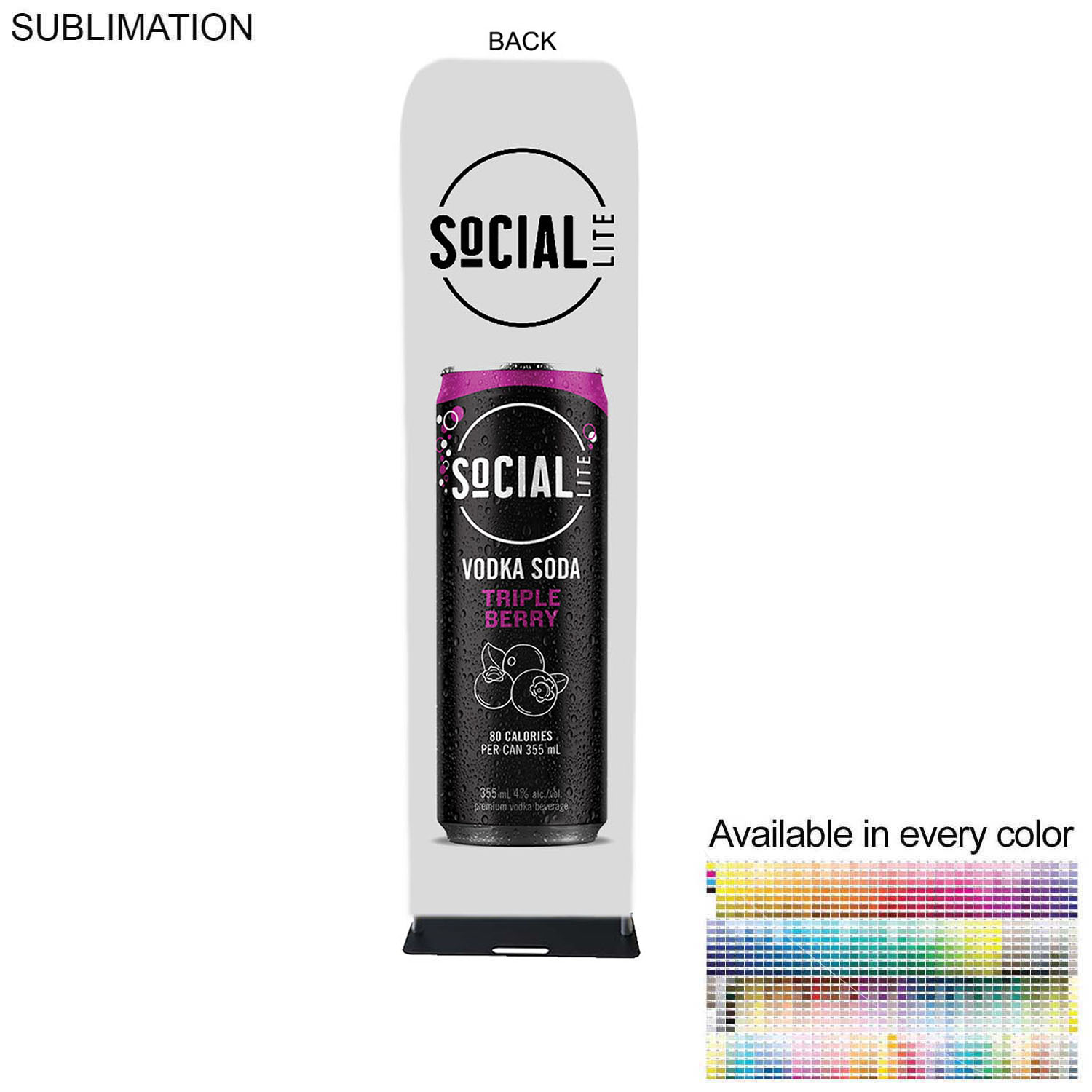 72Hr Fast Ship - Event package, 2'W Fabric banner and Premium 6' tablecloth open back 22