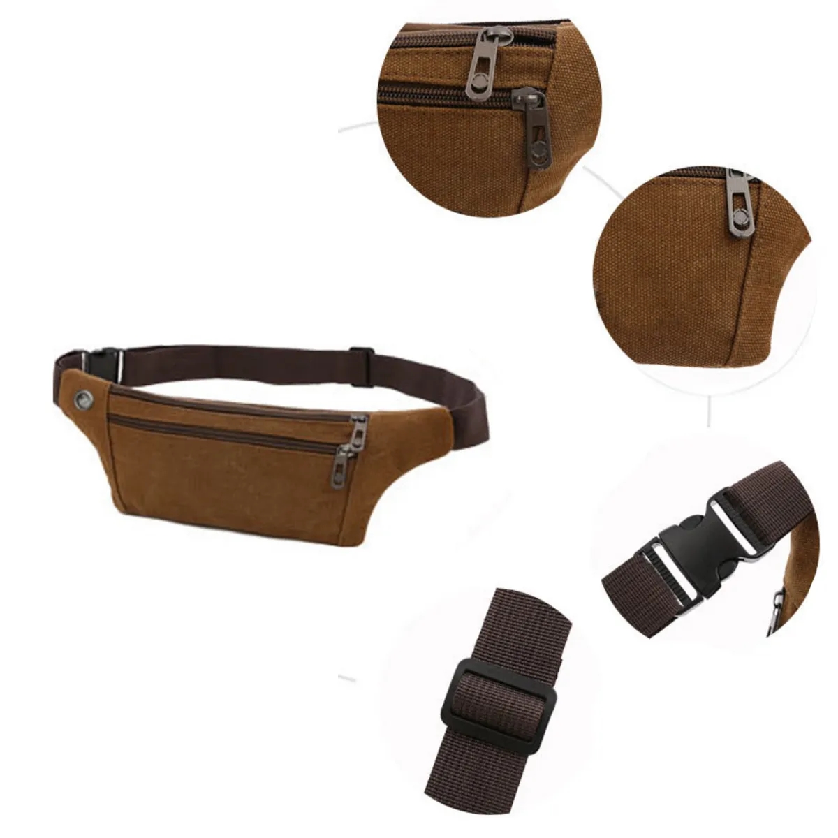 Durable Canvas Sport Fanny Pack Waist Bag 2
