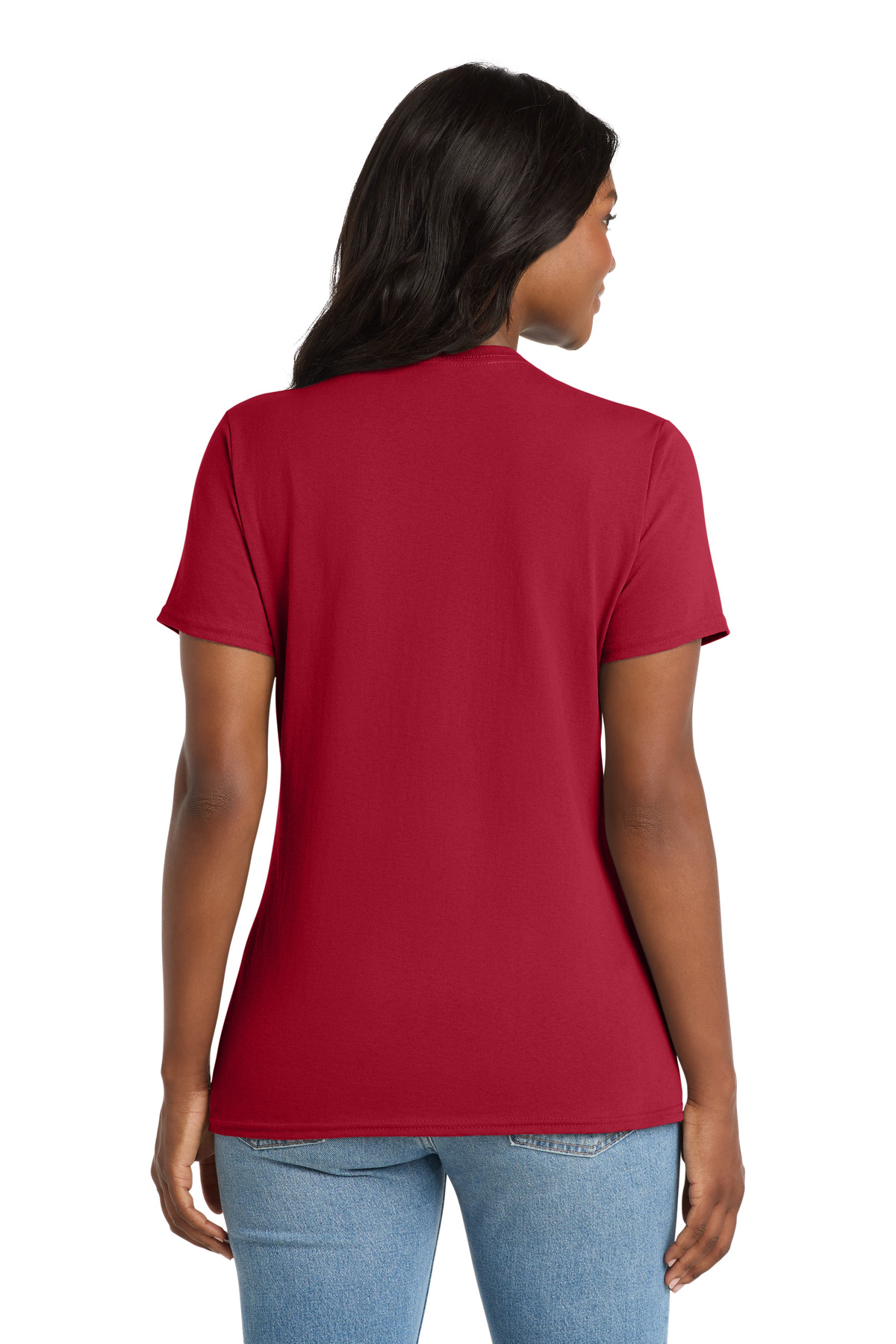 Port & Co Women's Core Cotton V-Neck Tee. LPC54V 180