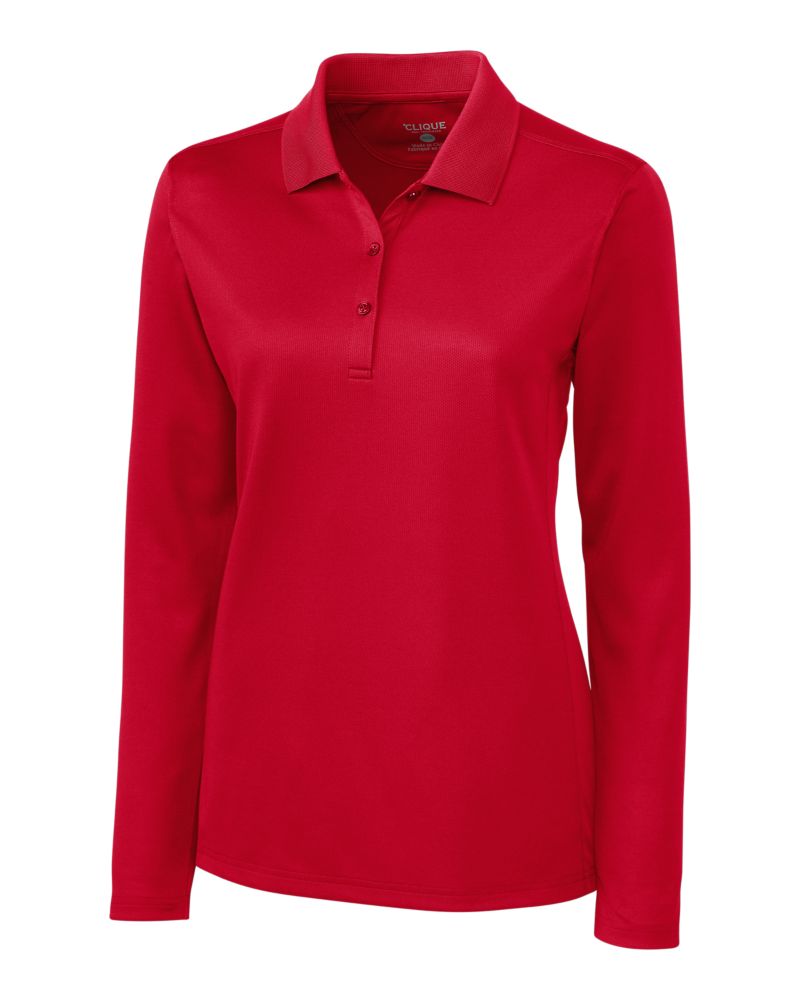 Clique Ice Pique Tech Womens Long Sleeve Polo 8