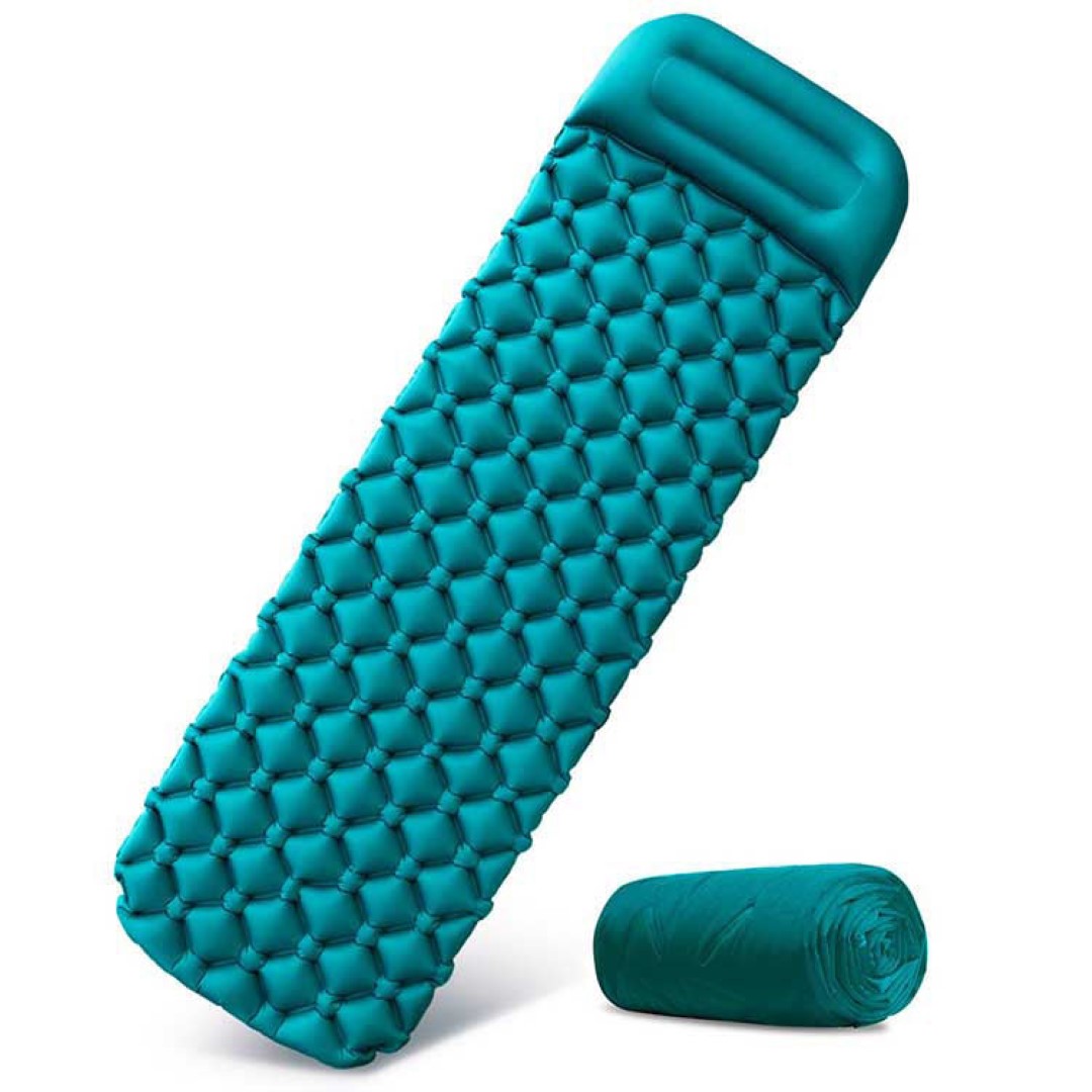TPU Sleeping Mattress Inflatable Camping Mat With Pillow 5