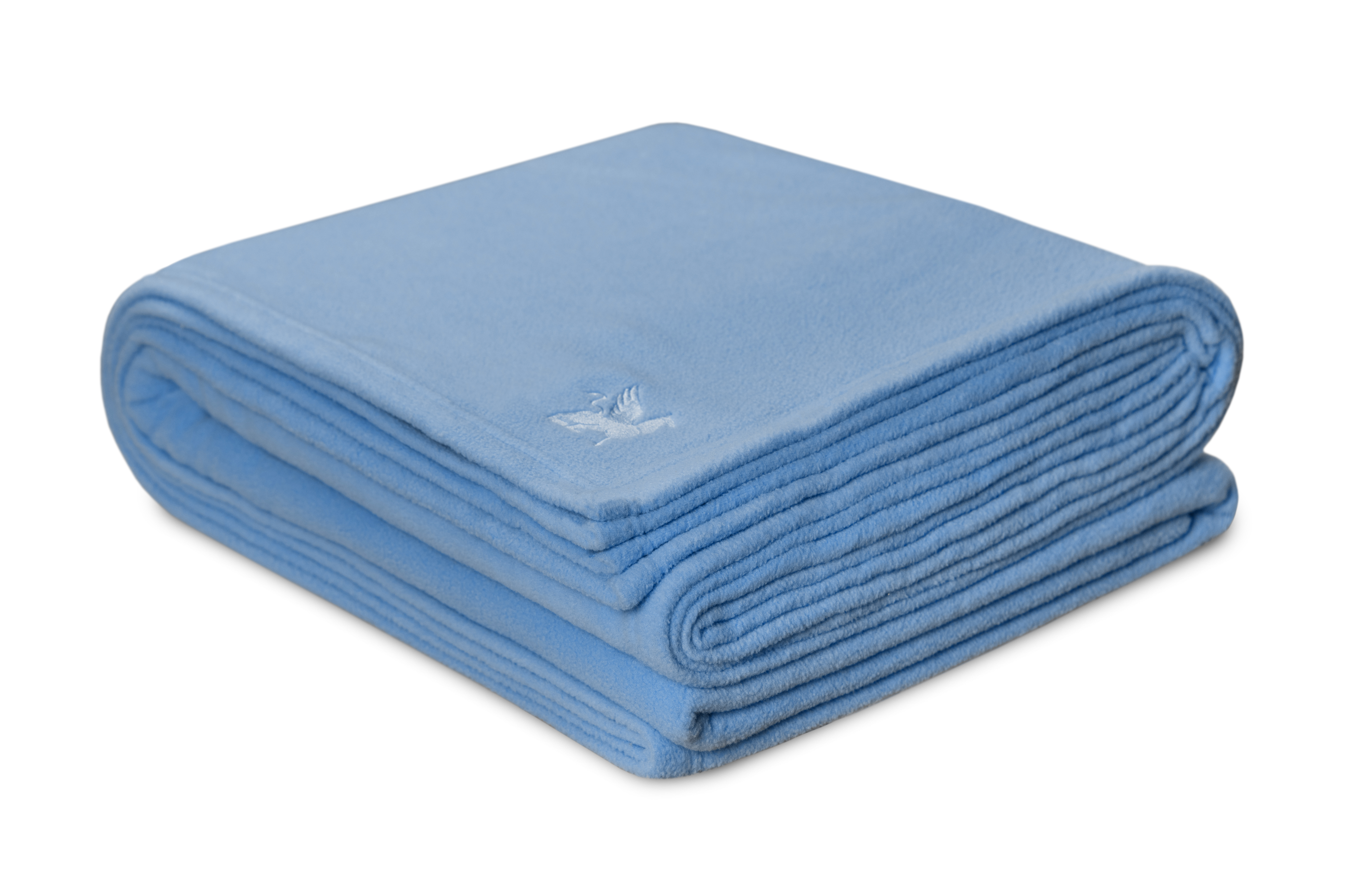 Light Blue 100% Polyetser Antipill Twin Fleece Blanket 1