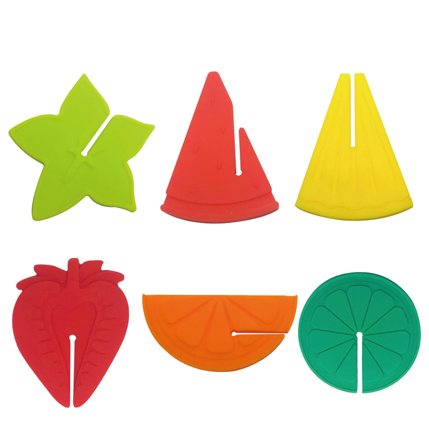 6PCS Silicone Wine Glass Charms Drink Markers 3