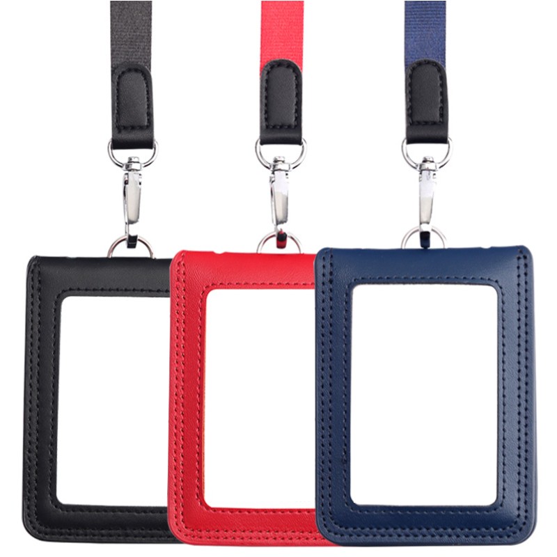 Genuine Leather Badge Holder with Lanyard 4