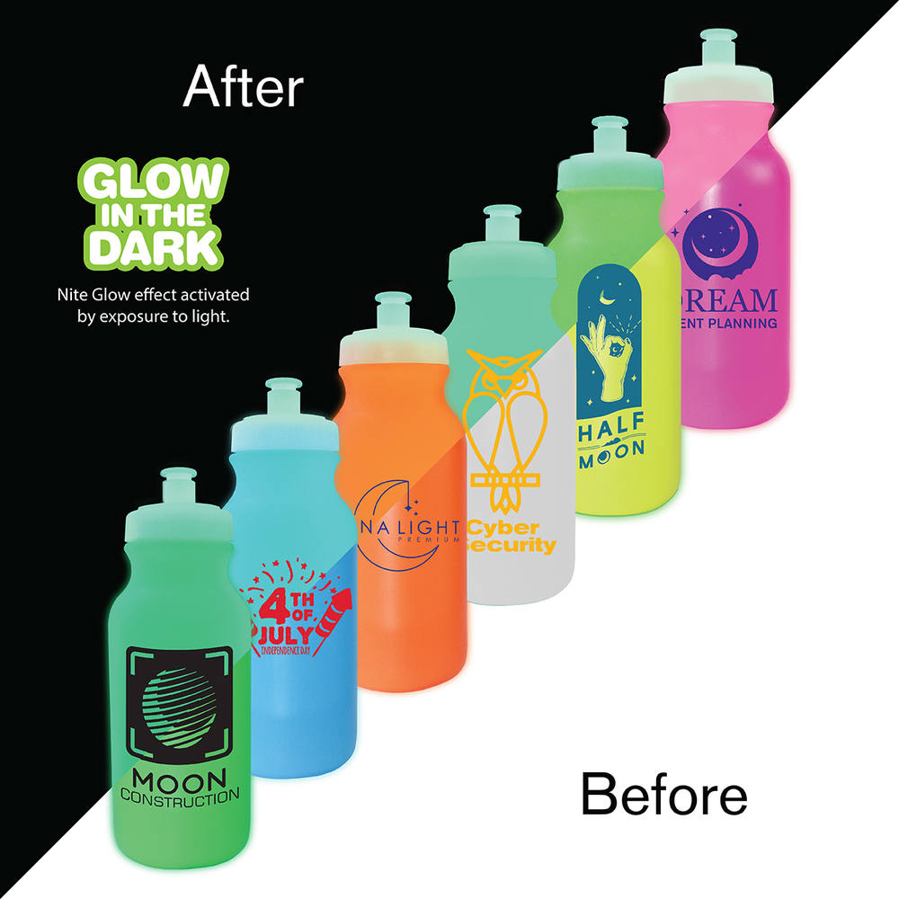 20 oz. Nite Glow Value Cycle Bottle with Push 'n Pull Cap 20