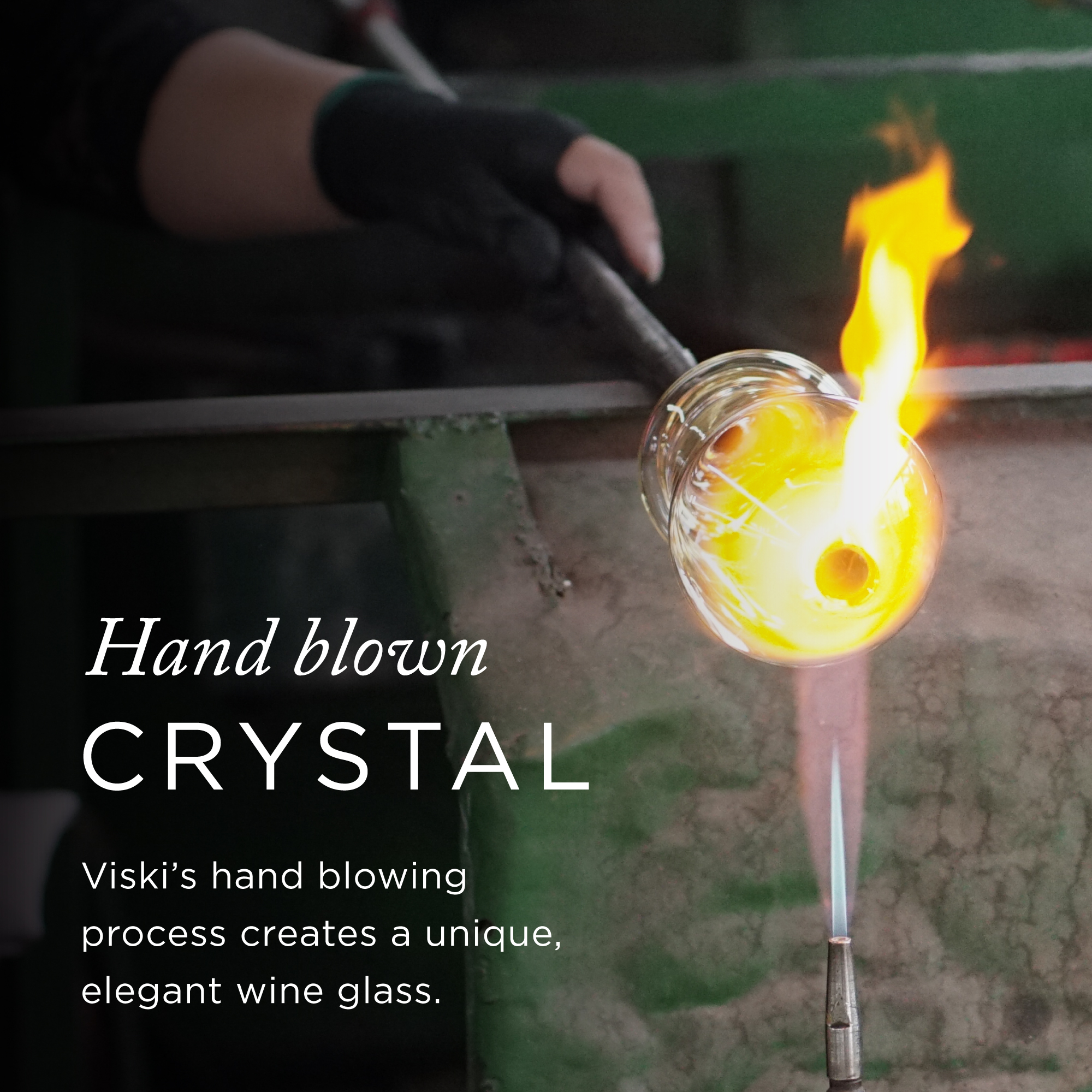 Viski® Rolling Crystal Wine Glass, set of 2 2
