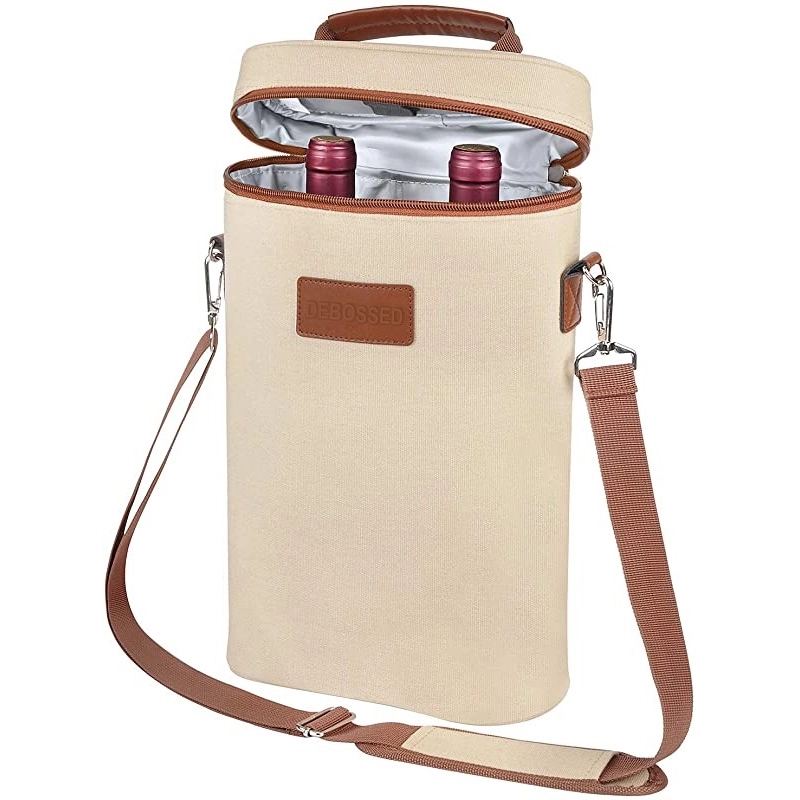 2 Bottle Insulated Wine Cooler Tote Bag 2
