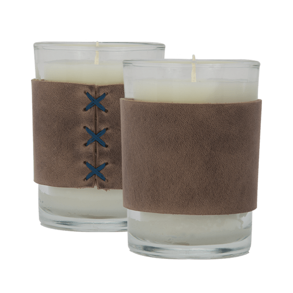 Harper 8 oz. Leather Wrapped Candle 83