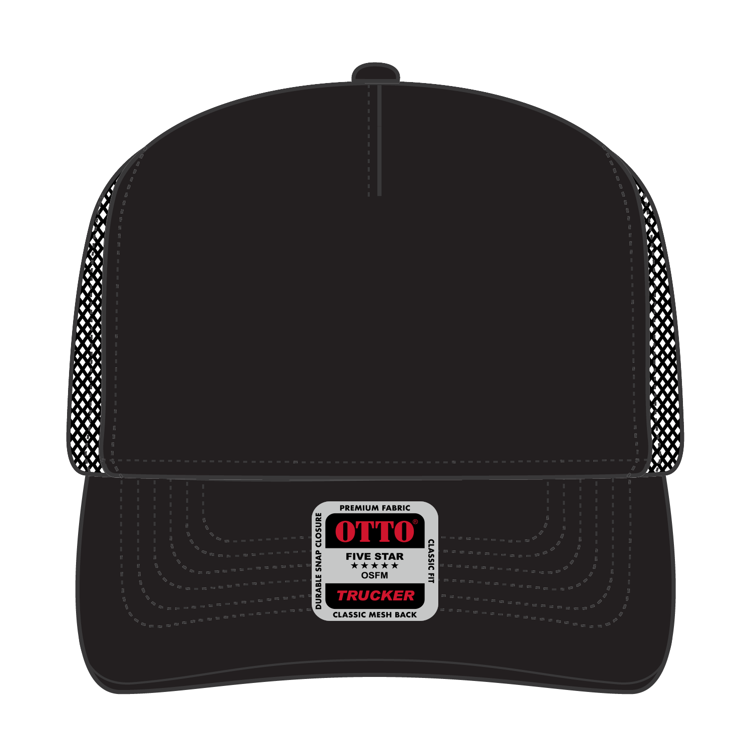 OTTO CAP® 5 Panel Mid Profile Mesh Back Trucker Hat 38