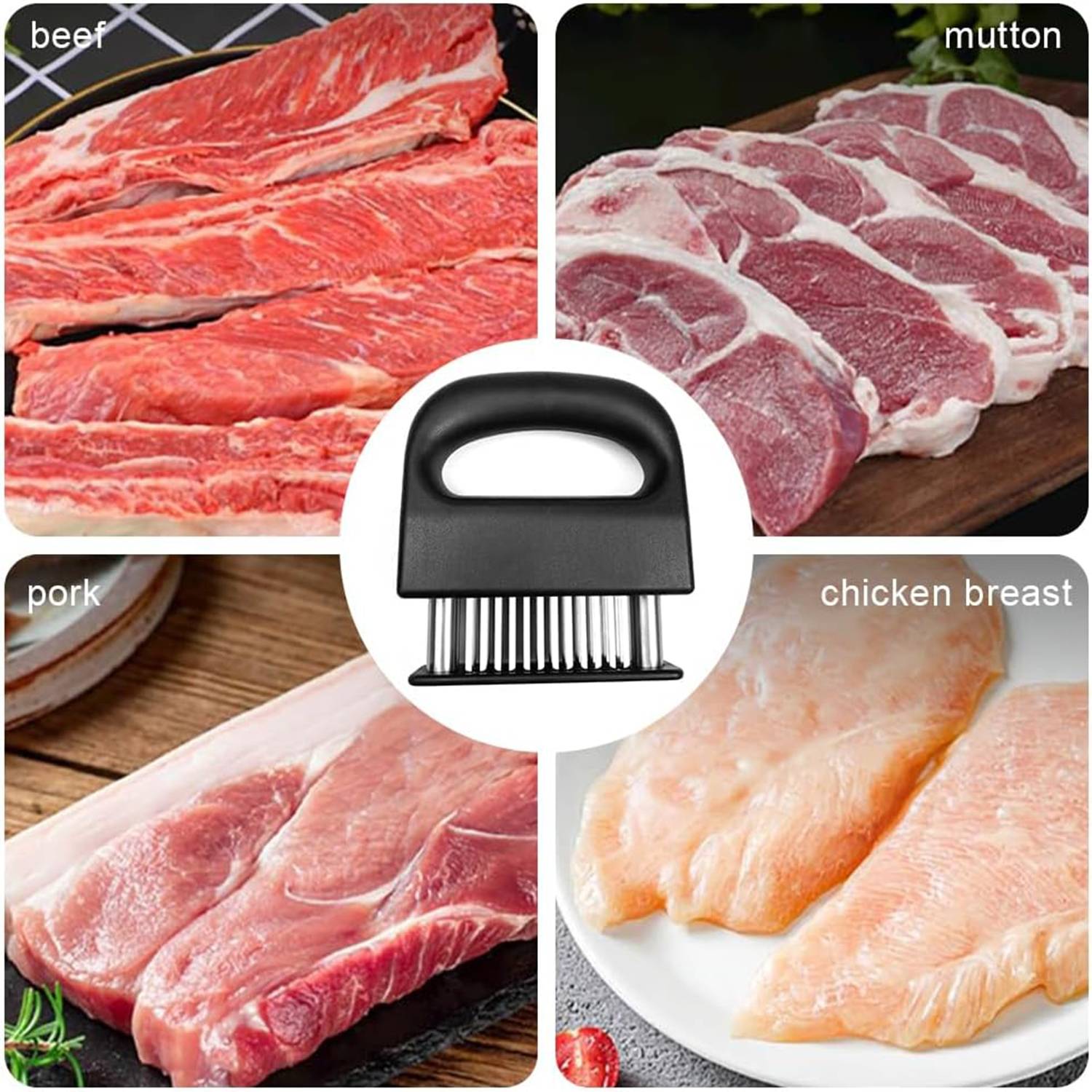 Premium Stainless Steel 48-Blade Meat Tenderizer 9
