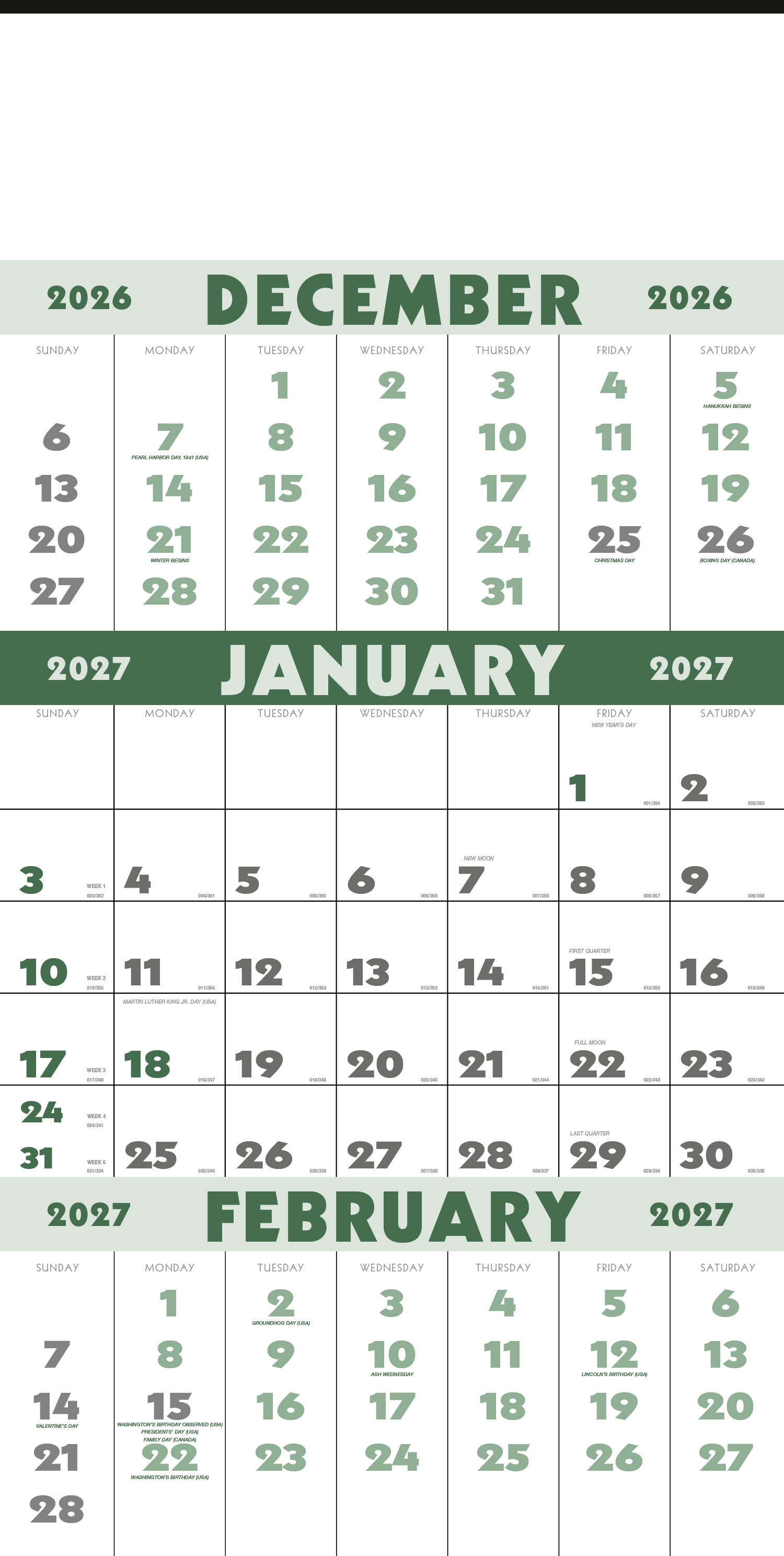 Triumph® Calendars 3-Month Planner (12 Sheet) 12