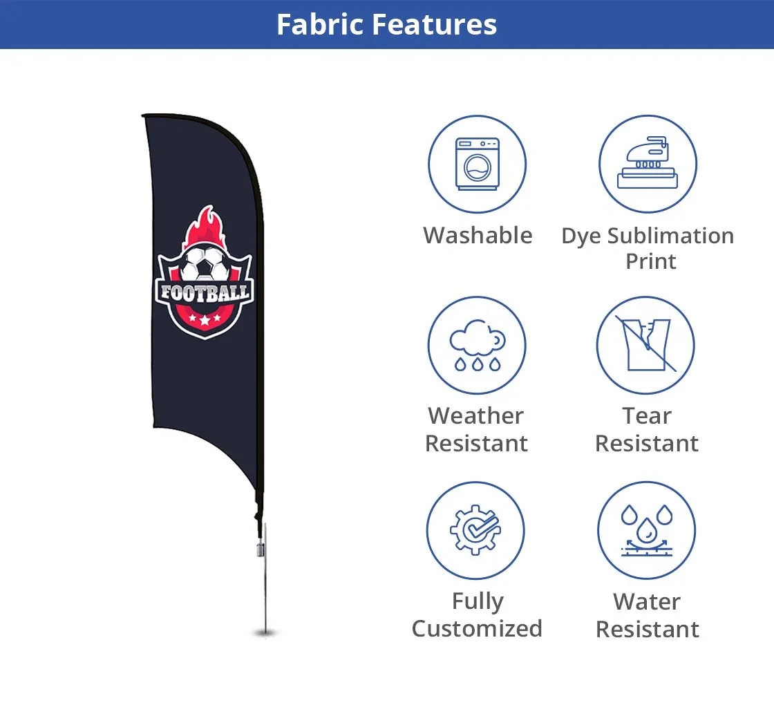 Concave Flags, Double Sided package (2.9ft x 15.5ft) 6