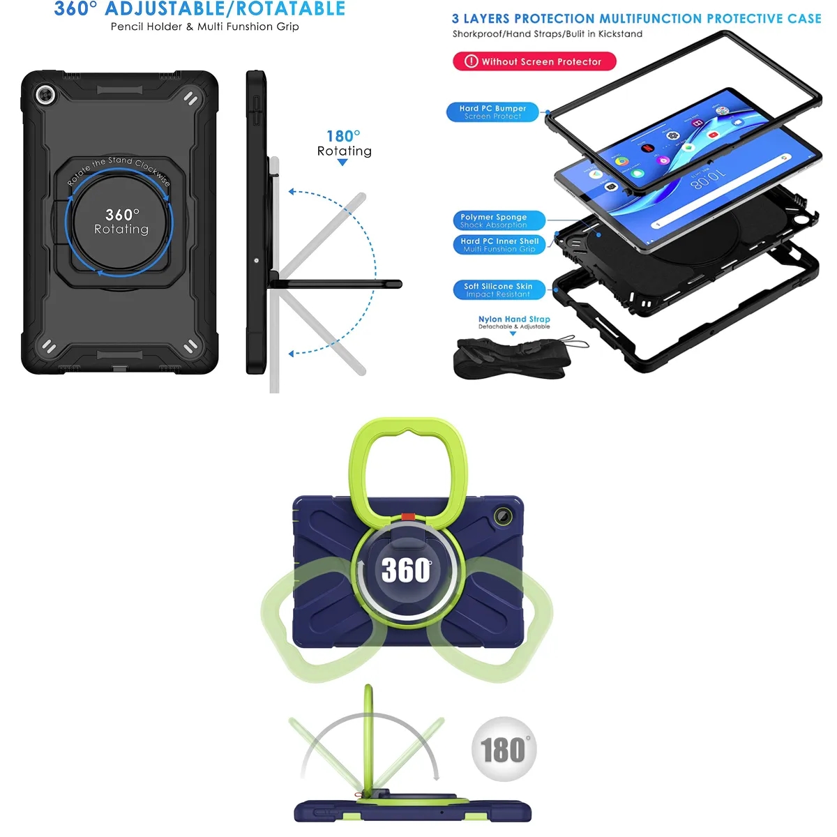 Rotating Case for Lenovo Tab M10 Plus 10.6" 3rd 1