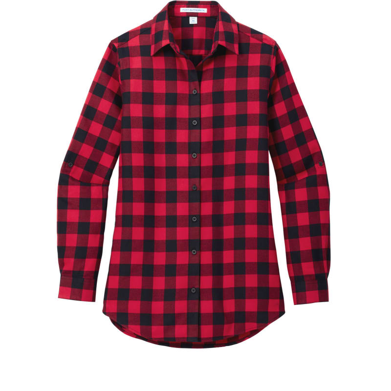 Port Authority Ladies Plaid Flannel Tunic . 7