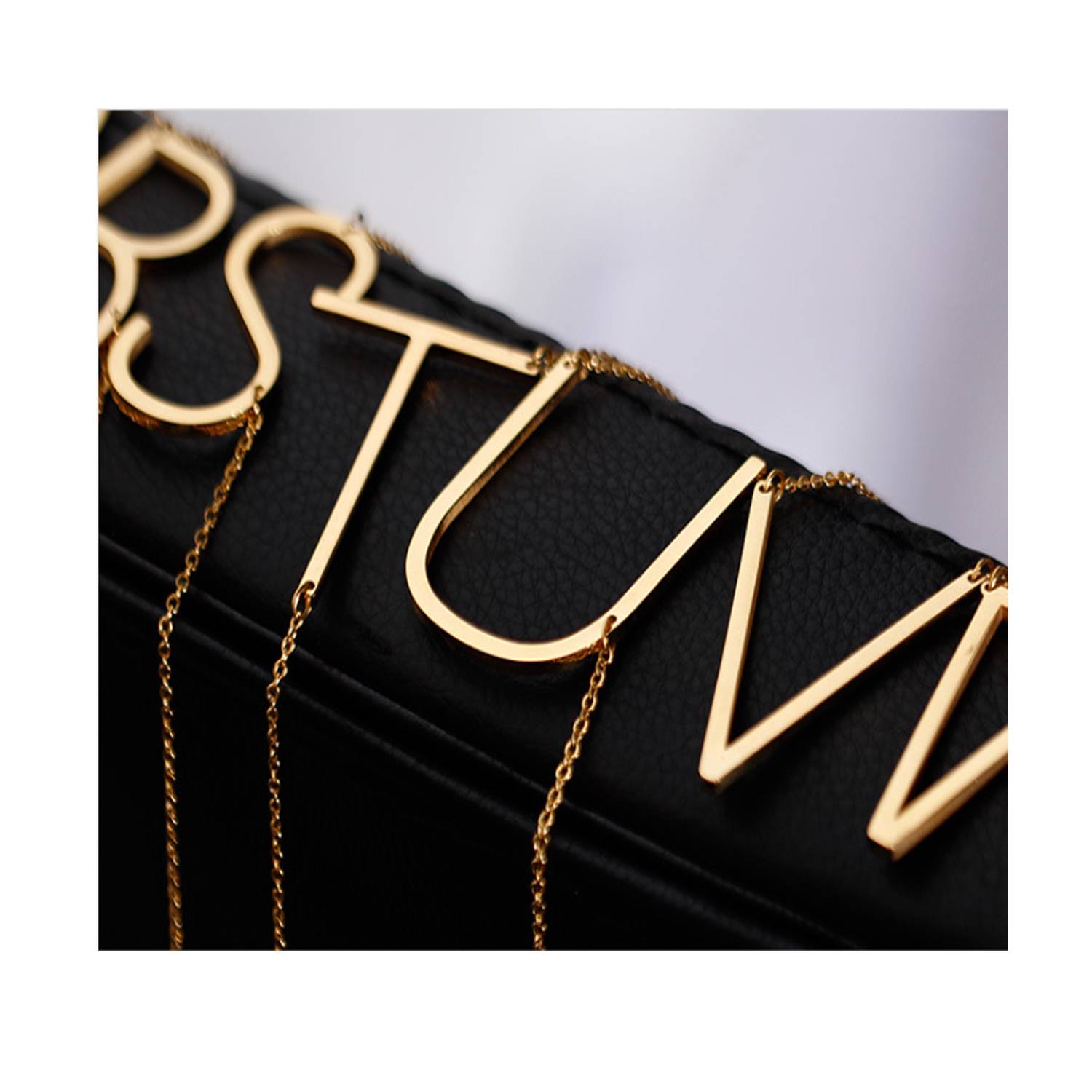 Large letter pendant necklace 4
